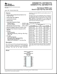 Click here to download CD74HC175MT Datasheet