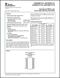 Click here to download CD74HCT174MT Datasheet