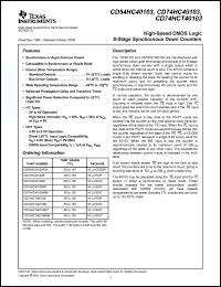 Click here to download CD74HCT40103ME4 Datasheet