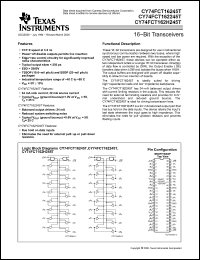 Click here to download CY74FCT162245T Datasheet