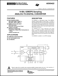 Click here to download ADS5422 Datasheet