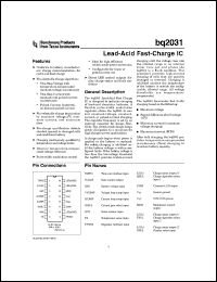 Click here to download BQ2031 Datasheet