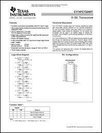 Click here to download CY74FCT2245TSOIC Datasheet