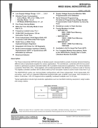 Click here to download MSP430F425IPM Datasheet