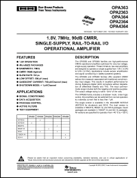 Click here to download OPA363AIDBVR Datasheet