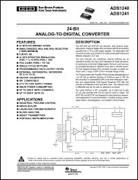 Click here to download ADS1241E/1KG4 Datasheet