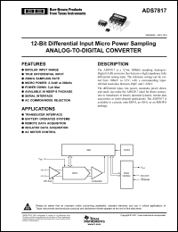 Click here to download ADS7817UB/2K5G4 Datasheet