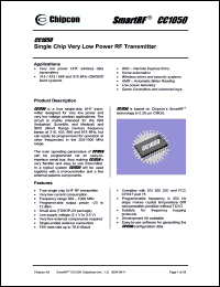 Click here to download CC1050-RTR1 Datasheet