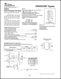 Click here to download CD4030BPWRE4 Datasheet