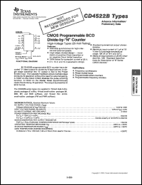 Click here to download CD4522BMT Datasheet