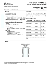 Click here to download CD74HC151ME4 Datasheet