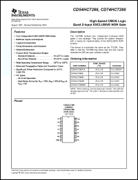 Click here to download CD74HC7266ME4 Datasheet