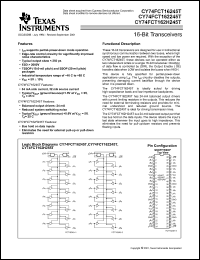 Click here to download CY74FCT162H245CT Datasheet