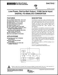 Click here to download DAC7512N/3KG4 Datasheet