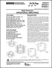 Click here to download OPA277UA/2K5E4 Datasheet