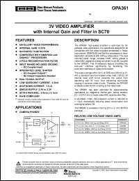 Click here to download OPA361AIDCKRG4 Datasheet