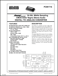 Click here to download PCM1716EG4 Datasheet