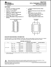 Click here to download SN74LV573ATPWRE4 Datasheet