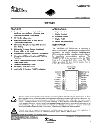 Click here to download TLV320AIC1107PWG4 Datasheet