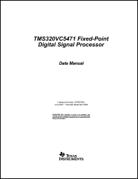 Click here to download TMS320VC5471(RISC) Datasheet