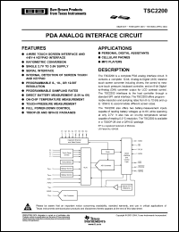 Click here to download TSC2200IPWRG4 Datasheet