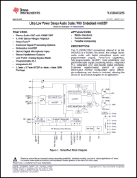 Click here to download TLV320AIC3253IYZKT Datasheet