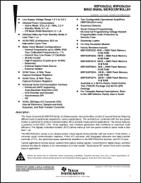 Click here to download MSP430F2254TRHAR Datasheet