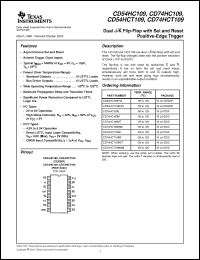 Click here to download CD74HCT109MTG4 Datasheet