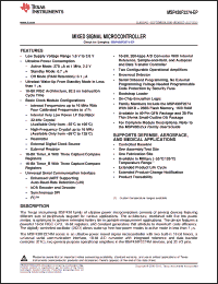 Click here to download MSP430F2274-EP_1 Datasheet