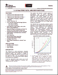 Click here to download TAS5162DKDR Datasheet