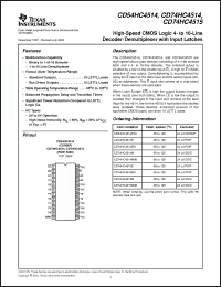 Click here to download CD74HC4514M96G4 Datasheet