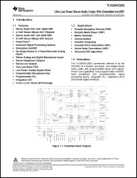 Click here to download TLV320A3254IRHBRG4 Datasheet