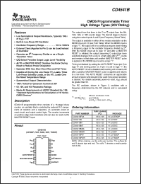 Click here to download CD4541BPWG4 Datasheet