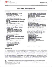 Click here to download MSP430F2274-EP Datasheet