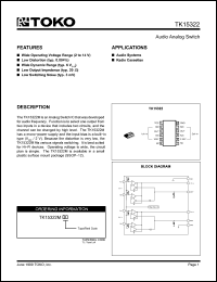 Click here to download TK15322M Datasheet