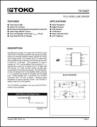 Click here to download TK15407M Datasheet