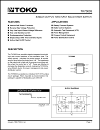 Click here to download TK70003 Datasheet