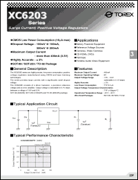 Click here to download XC6203E392FL Datasheet