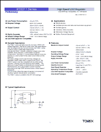 Click here to download XC6211C3AMR Datasheet