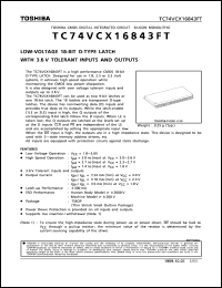 Click here to download TC74VCX16843FT Datasheet