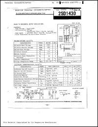 Click here to download 2SD1430 Datasheet