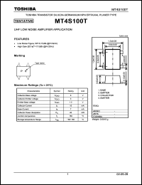 Click here to download MT4S100T Datasheet