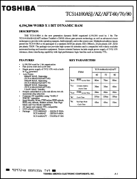 Click here to download TC514100AZL60 Datasheet