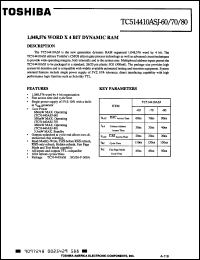 Click here to download TC514410ASJ10 Datasheet