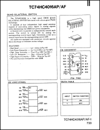 Click here to download TC74HC4016AP Datasheet