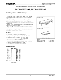 Click here to download TC74HCT573AP_07 Datasheet