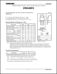 Click here to download 2SK4003 Datasheet