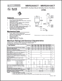 Click here to download MBRS20150CT Datasheet