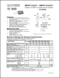 Click here to download MBRF10150CT Datasheet
