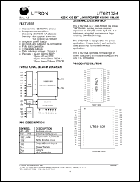 Click here to download UT621024LC-70L Datasheet